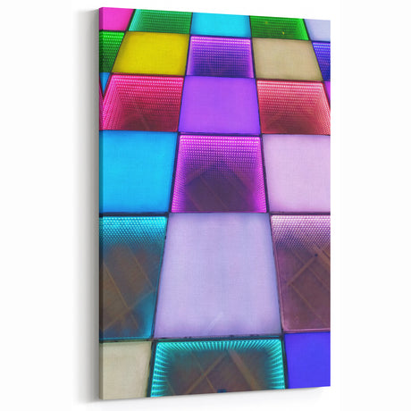 Contemporary city wall decor – Colorful illuminated urban tiles