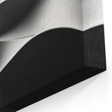 Modern Monochrome Abstract Wall Art – Bold Black and White Waves