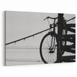Modern Urban Landscape Art – Black and White Bicycle Scene