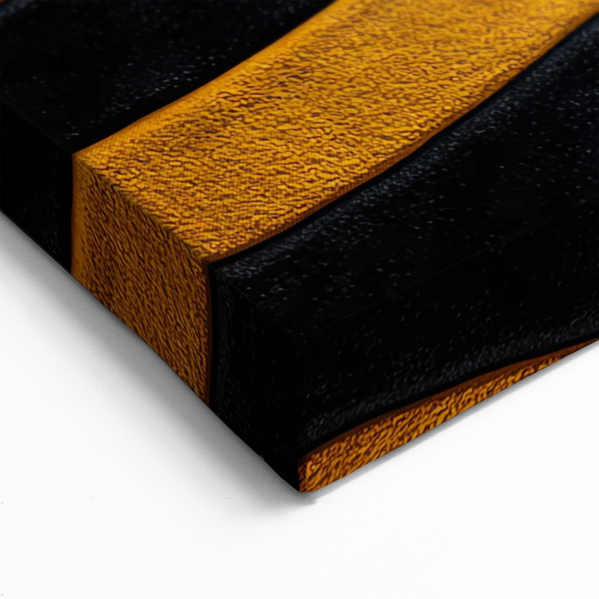Bold Black and Yellow Abstract Wall Art – Modern Wave Illustration