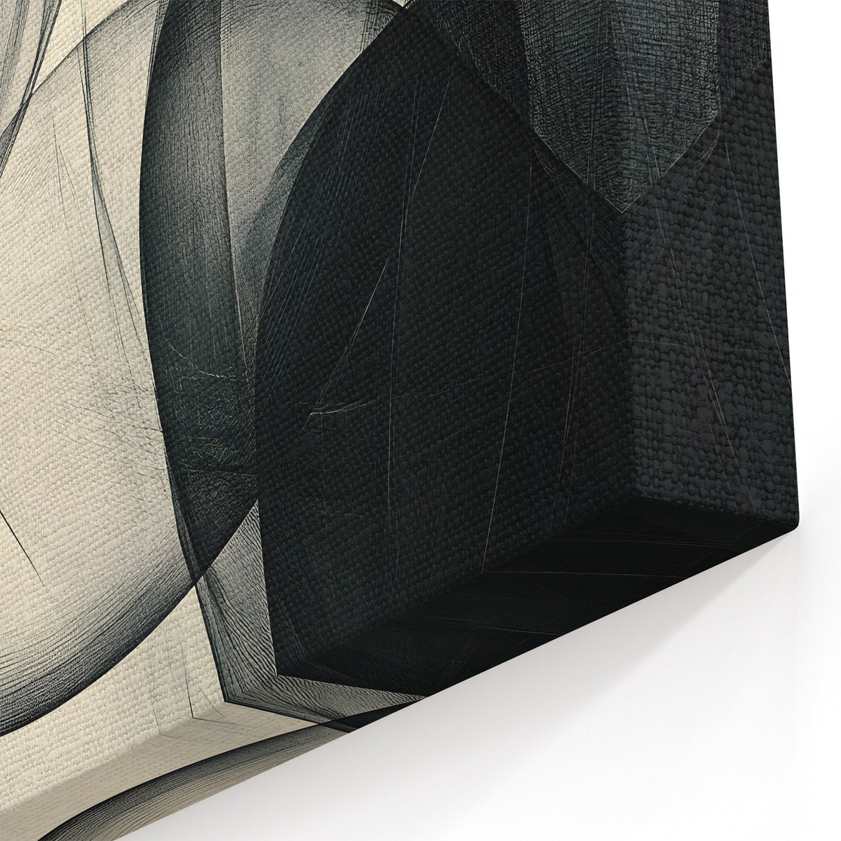 Modern Bold Abstract Wall Art – High-Contrast Monochrome Motion