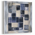 Minimalist Abstract Wall Art – Grid Silence in Muted Gray Tones