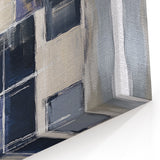 Minimalist Abstract Wall Art – Grid Silence in Muted Gray Tones