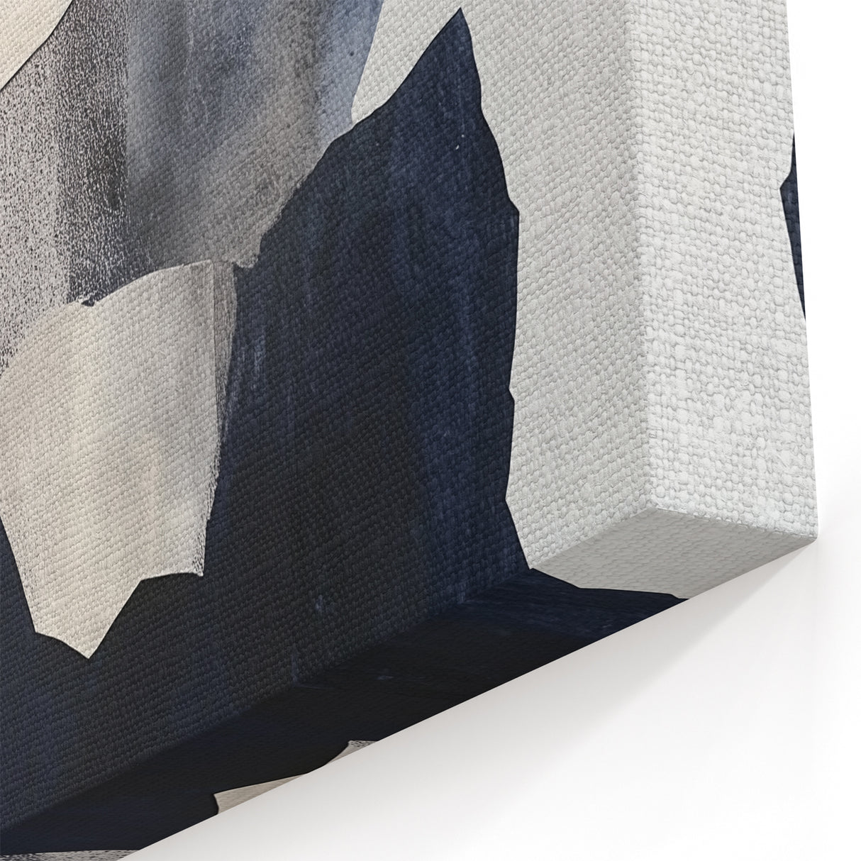 Minimalist Abstract Wall Art – Layered Terrain in Black & Beige