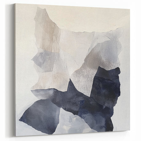 Abstract Art Prints – Neutral Collage in Black, White & Gray