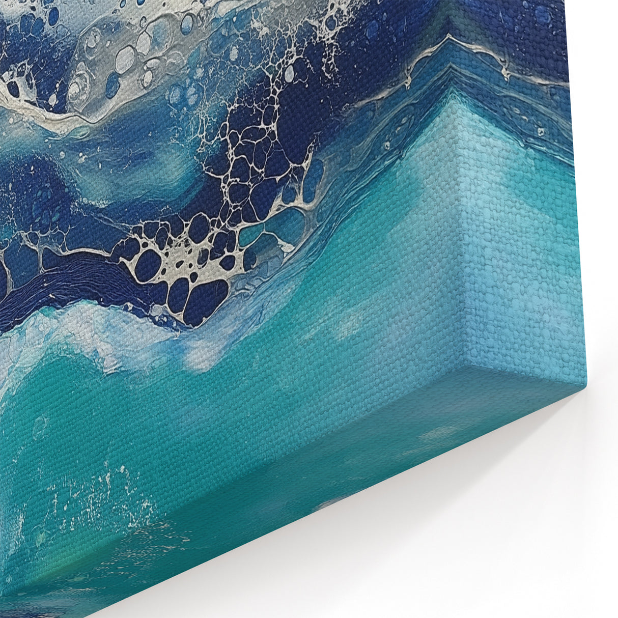 Fluid Acrylic Wall Decor – Coastal Tide Abstraction