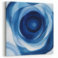 Abstract Fluid Canvas Art – Swirling Blue Depth Illusion