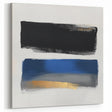 Geometric Abstract Wall Decor – Royal Blue and Gold Brushstroke Art