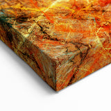 Geometric Abstract Art Prints – Chaotic Cyan & Firebrush Fusion