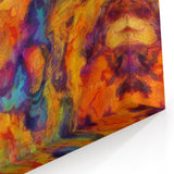 Colorful Abstract Wall Hangings – Fiery Organic Texture Flow