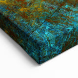 High Contrast Abstract Painting in Blue and Plum – Modern Wall Art