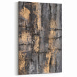 Bold Abstract Wall Art in Black and Gold – Modern Oil Painting Print