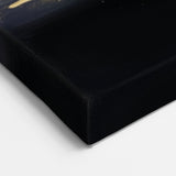 Modern Abstract Wall Art – Black and Gold Horizon Minimalist Canvas