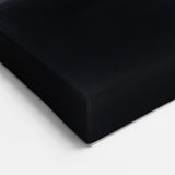 Minimalist Abstract Wall Art – Gold Horizon on Bold Black Canvas