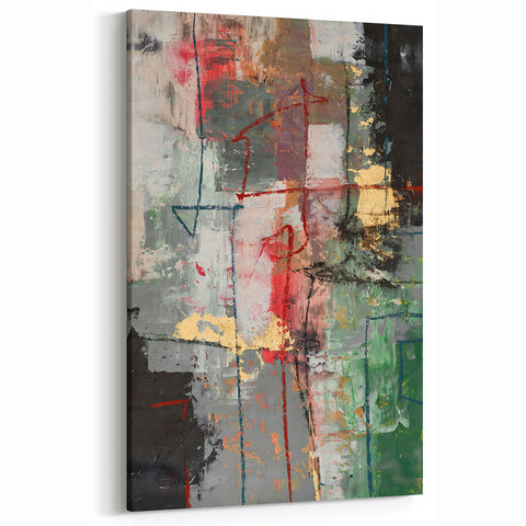Earthy Grid of Color – High-Contrast Abstract Paintings Online