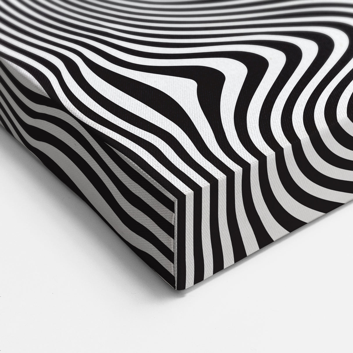 Wavy Monochrome Illusion – Geometric Abstract Art Prints