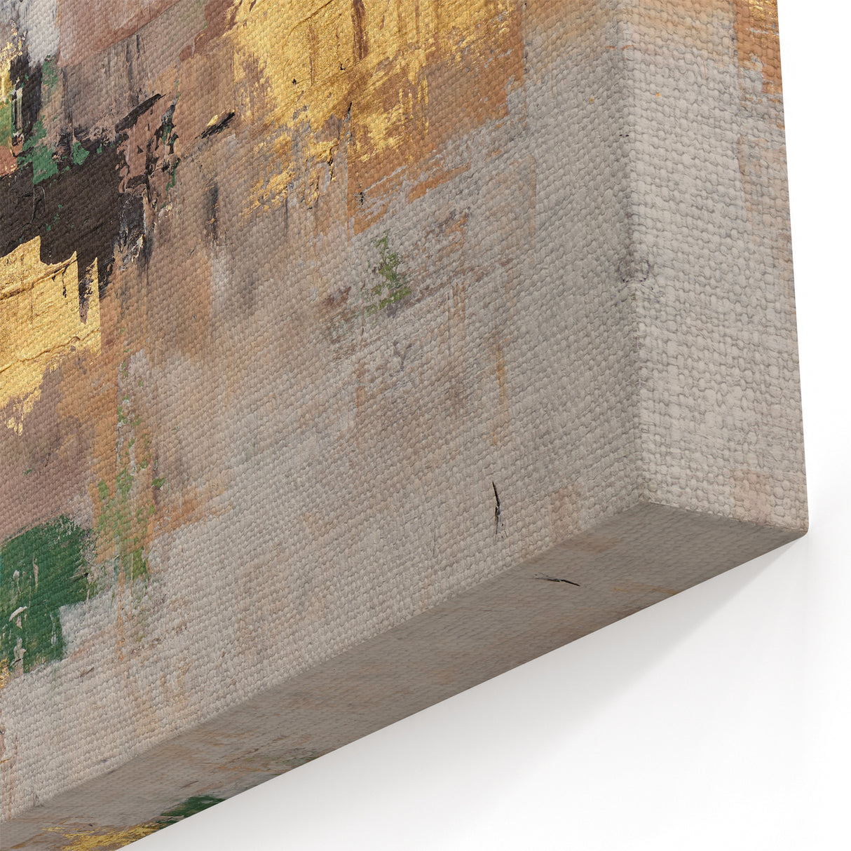 Earthen Gold Layers – High-Contrast Abstract Paintings for Interiors
