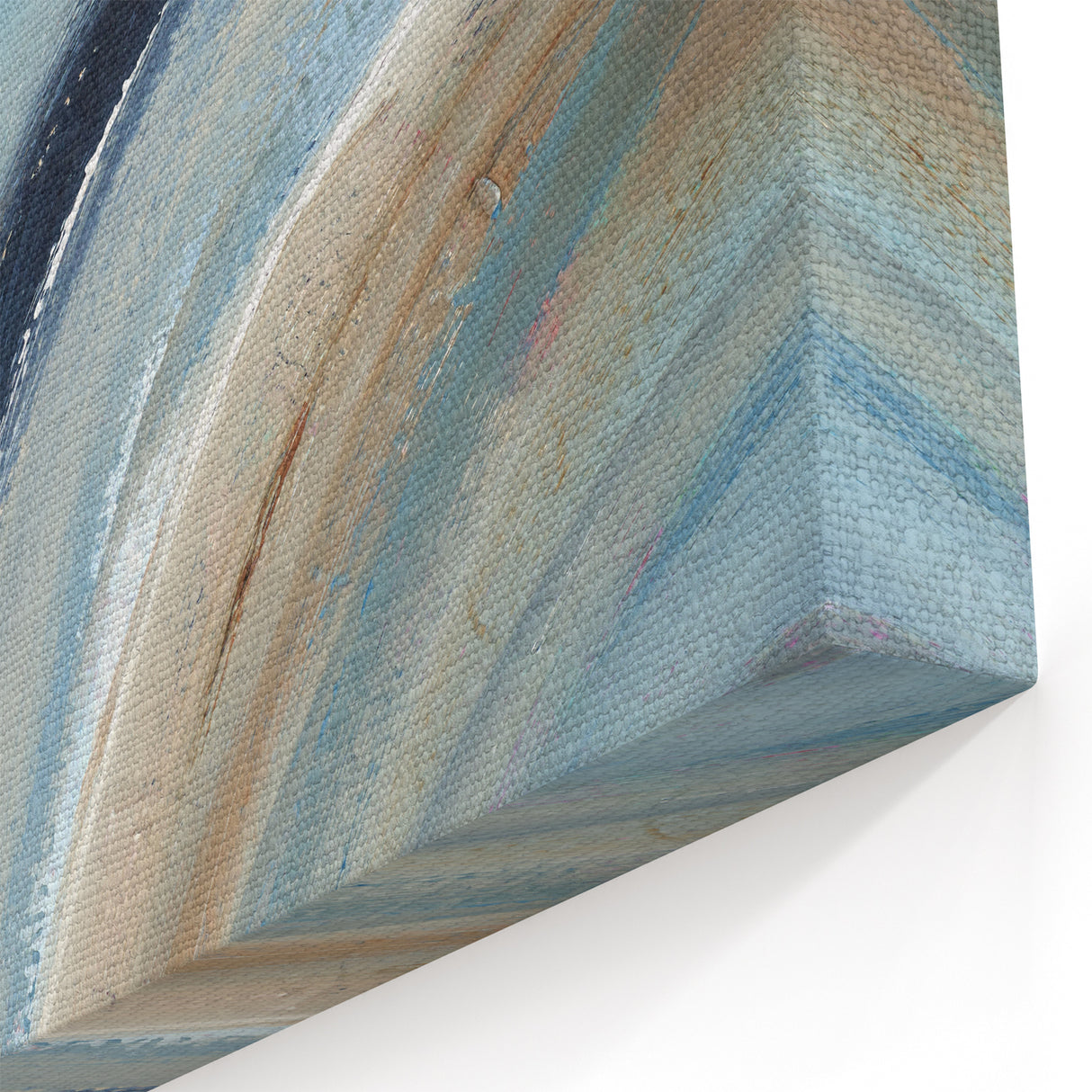 Sweeping Motion Blues – Modern Abstract Canvas Prints in Earth Tones