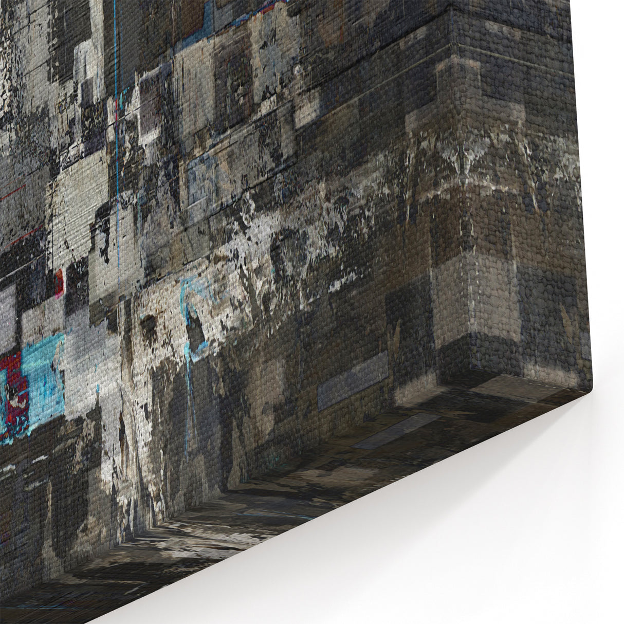 Midnight Cityscape Drama – Bold Abstract Wall Art with Gold Detail