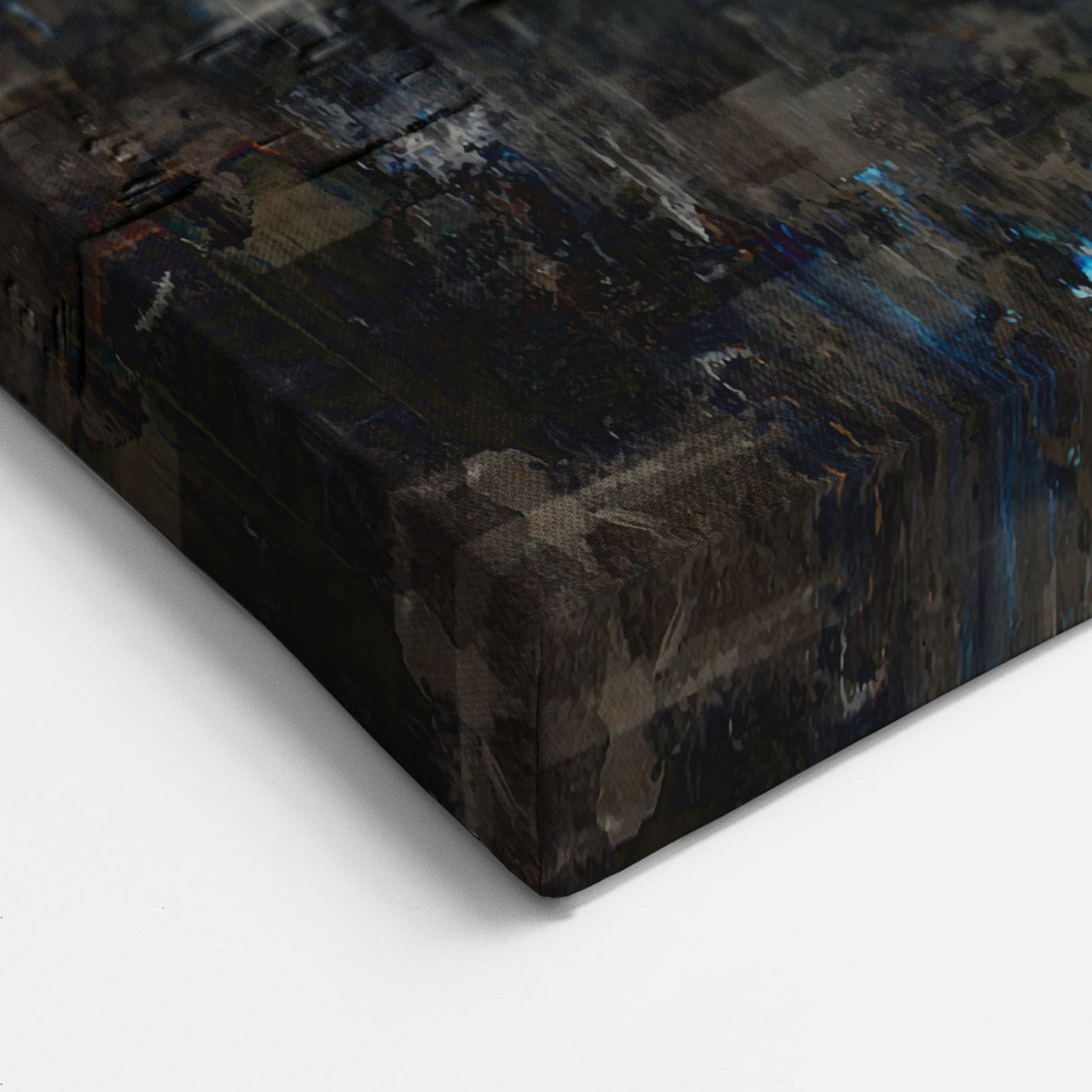 Midnight Cityscape Drama – Bold Abstract Wall Art with Gold Detail