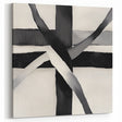 Minimalist Abstract Wall Art – Black and White Grid Geometry