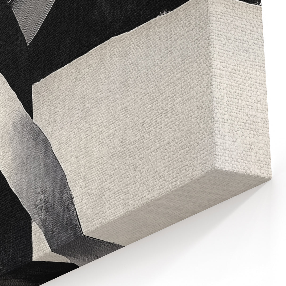 Minimalist Abstract Wall Art – Black and White Grid Geometry