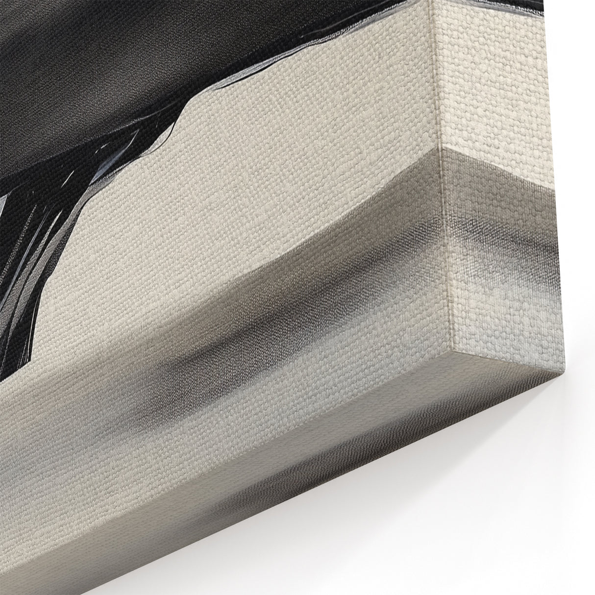 Modern Abstract Wall Art – Flowing Black, White, and Gray Lines