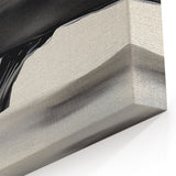 Modern Abstract Wall Art – Flowing Black, White, and Gray Lines