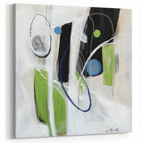 Minimalist Abstract Wall Art – Green, Black, and Blue Geometry