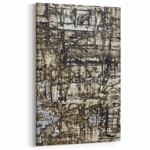 Earthen Harmony Abstracts - Earth Tone Art with Textured Layers