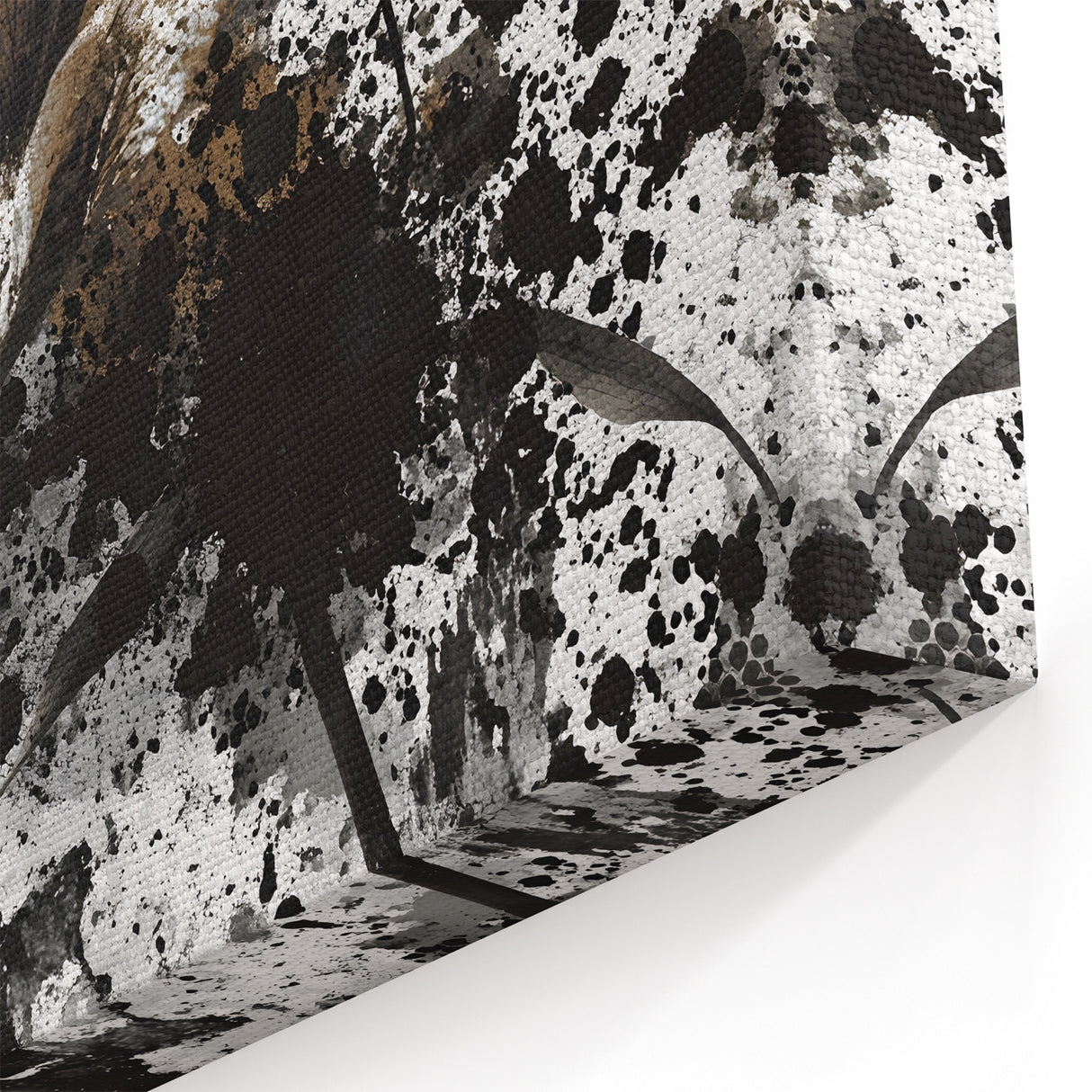 Earthen Harmony Abstracts - Neutral Abstract Prints with Floral Style