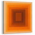 Geometric Abstract Wall Decor – Radiant Orange Concentric Art