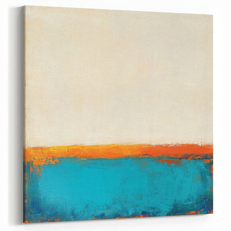 Colorful Abstract Wall Art – Coastal Horizon in Bold Texture