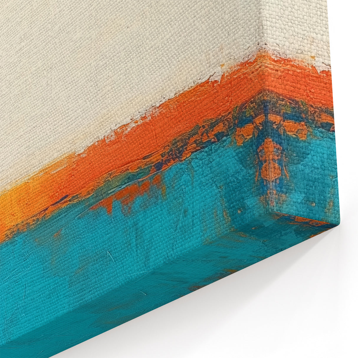 Colorful Abstract Wall Art – Coastal Horizon in Bold Texture