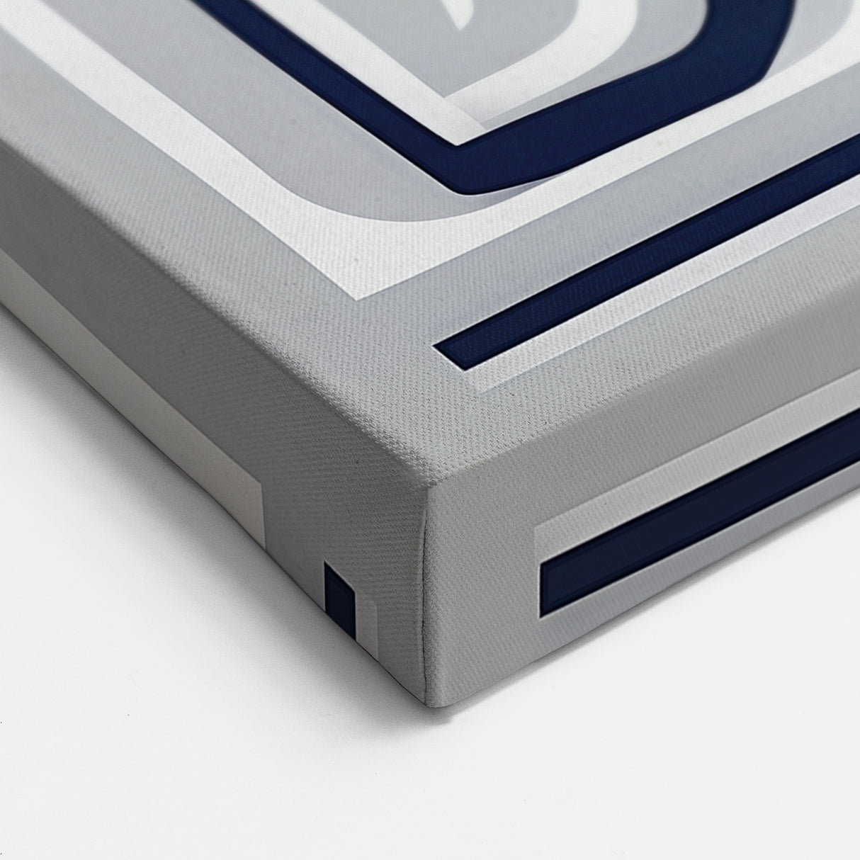 Modern Abstract Wall Art – Navy and White Labyrinth Lines