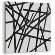 Contemporary Abstract Canvas – Bold Black Stroke Composition