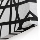 Contemporary Abstract Canvas – Bold Black Stroke Composition