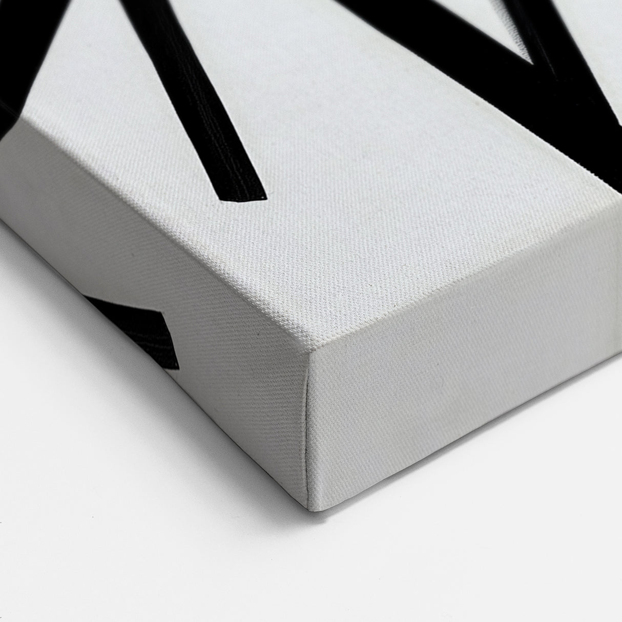 Contemporary Abstract Canvas – Bold Black Stroke Composition