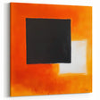 Geometric Abstract Wall Decor – Orange, Black & White Blocks