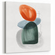 Modern Geometric Wall Decor – Minimalist Orange and Green Art Print
