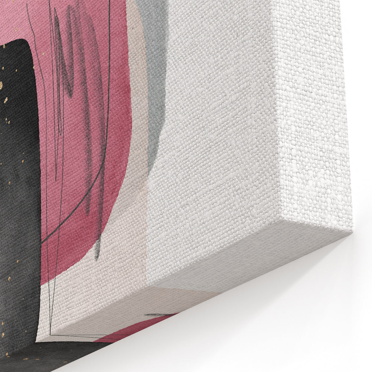 Minimalist Abstract Canvas Prints – Blush Pink & Black Wall Art