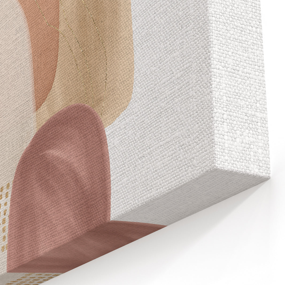 Minimalist Abstract Canvas Prints – Blush Beige & Soft Gold Wall Art