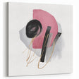 Abstract Geometric Framed Art – Pink, Black & Gold Minimalist Print