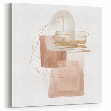 Geometric minimalist abstract wall art – soft neutral canvas print
