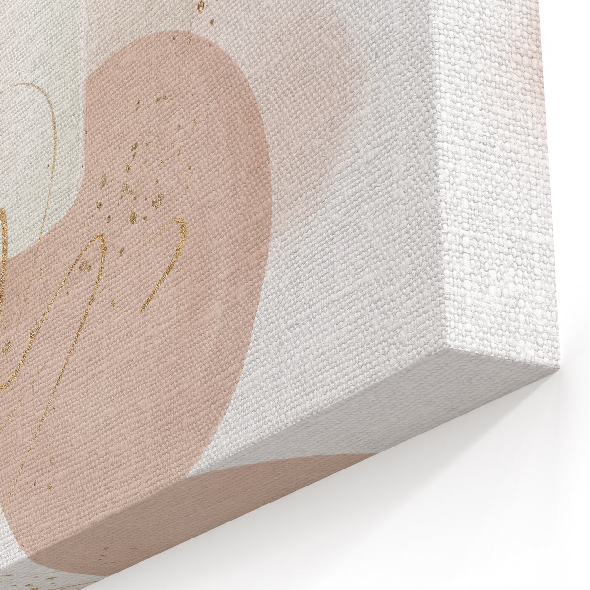 Contemporary minimalist wall art – soft beige and gold abstract print