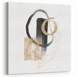 Geometric minimalist abstract wall art – black and gold modern print
