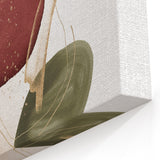 Minimalist wall art for modern interiors – burgundy and olive print