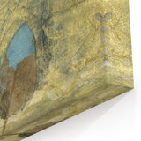 Modern Abstract Canvas Prints – Elegant Gold & Aqua Textured Art