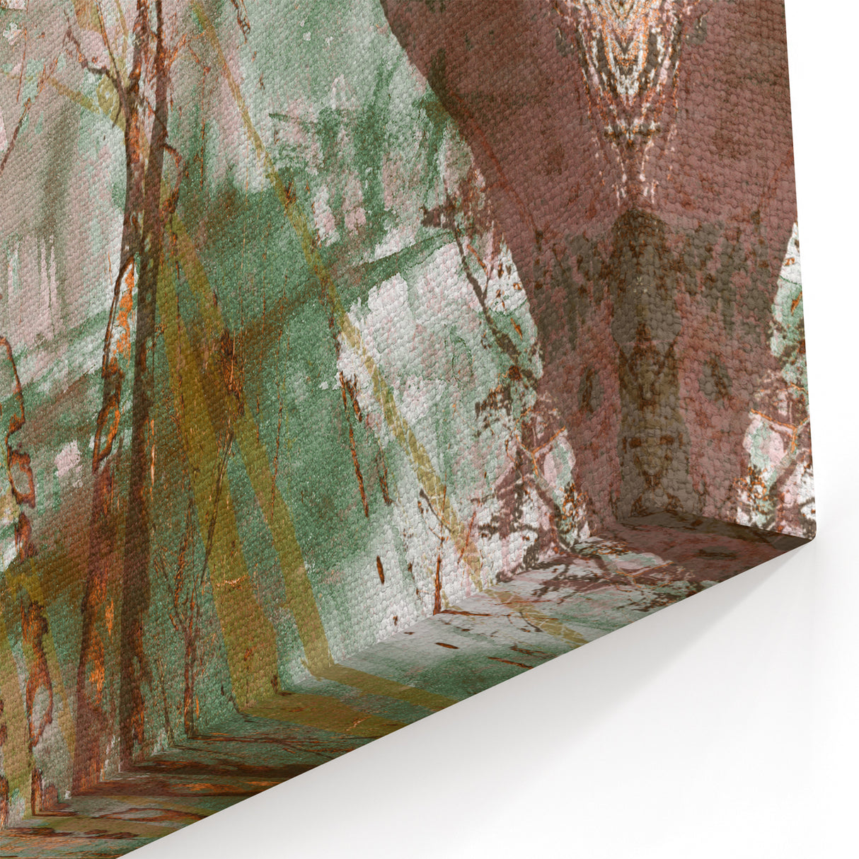 Textured Acrylic Wall Art – Nature-Inspired Abstract Forest Print