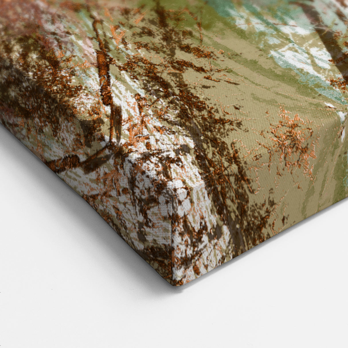 Textured Acrylic Wall Art – Nature-Inspired Abstract Forest Print